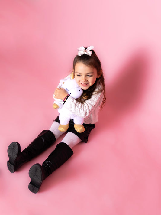 White Unicorn Plush Hot Water Bottle