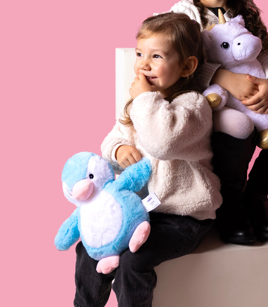 Blue Penguin Plush Hot Water Bottle