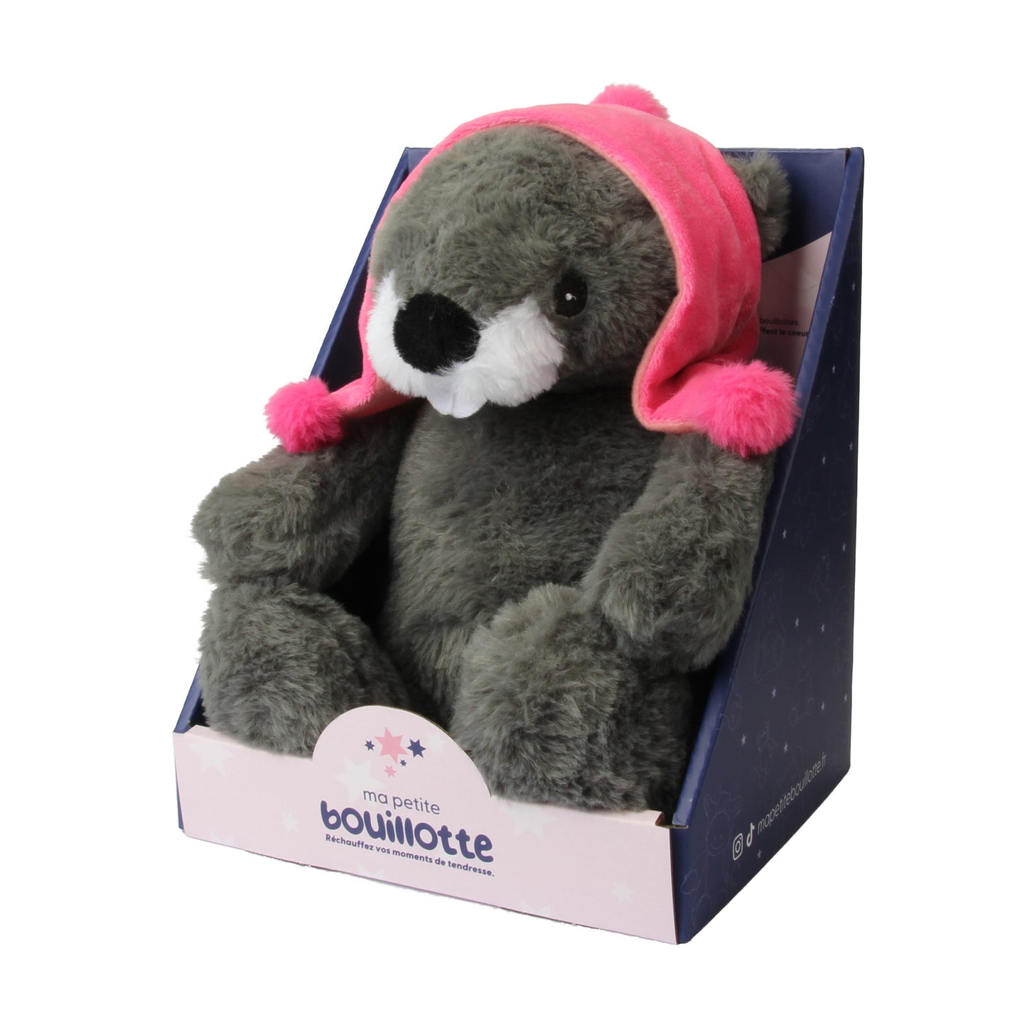 Bouillotte Peluche Castor Bonnet