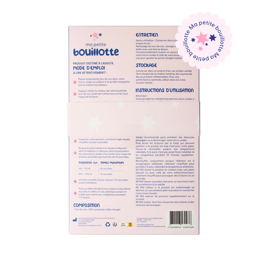 Purple heated neck warmer