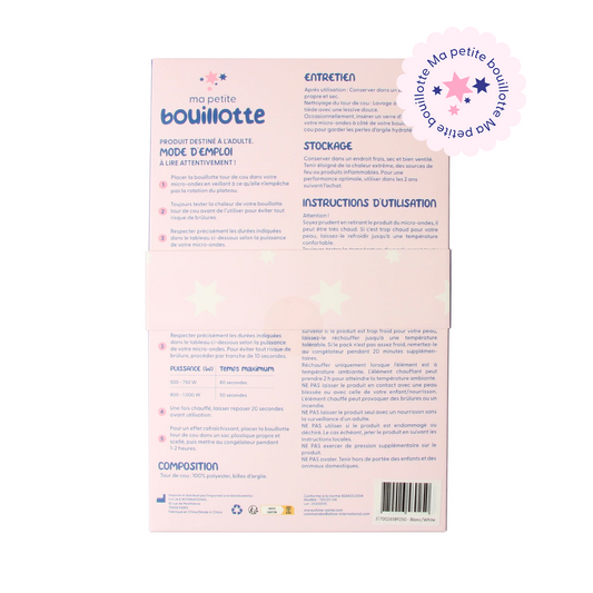 White heated neck warmer