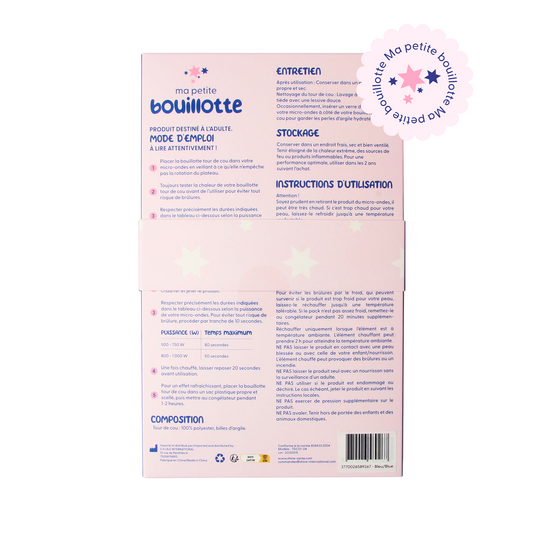 Blue heated neck warmer