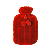 Red polar hot water bottle