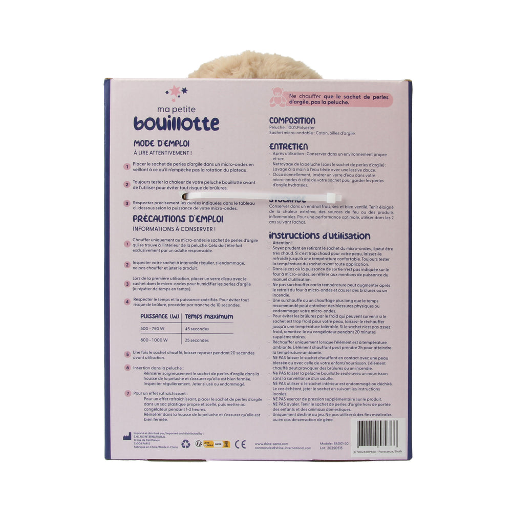 Sloth Plush Hot Water Bottle