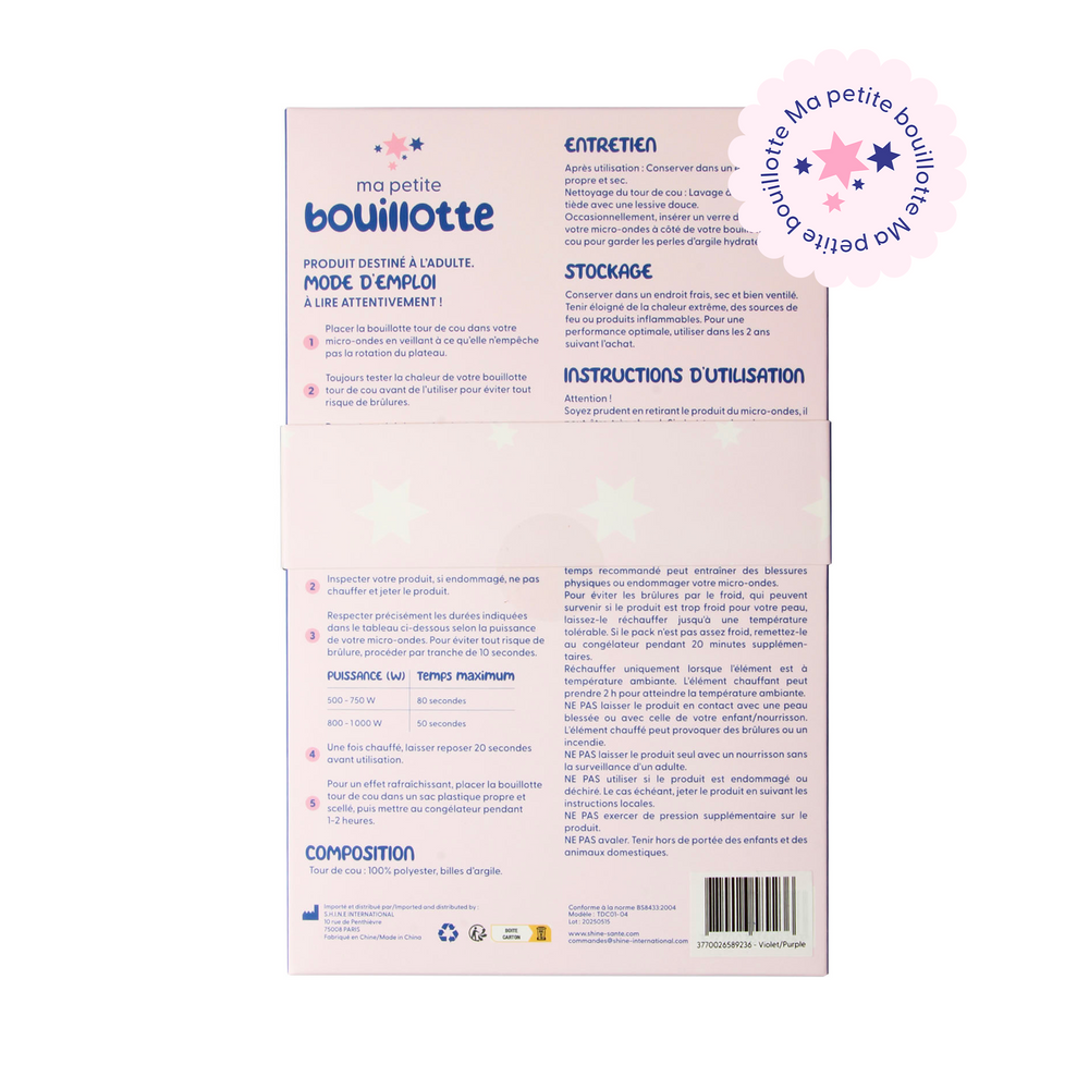 Purple heated neck warmer