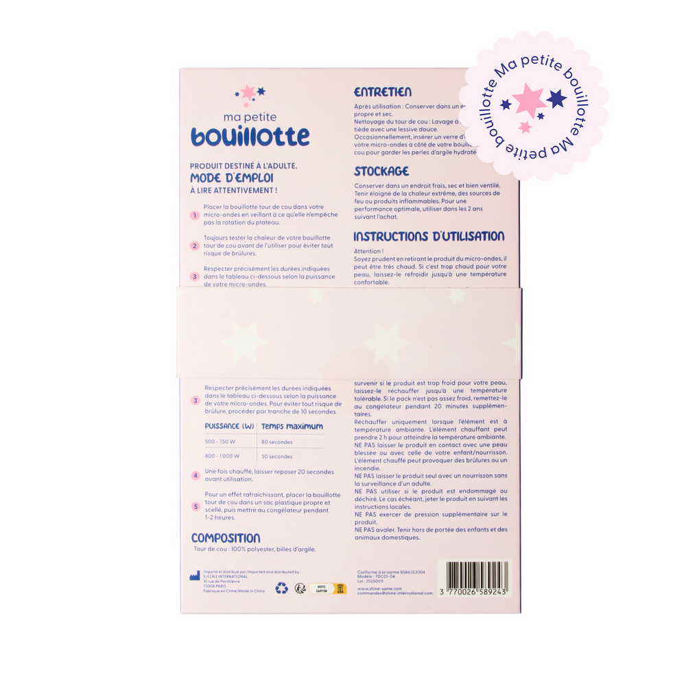 Pink heated neck warmer