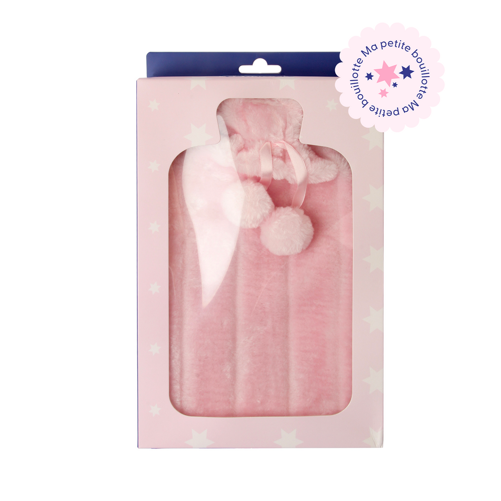 Pink polar hot water bottle