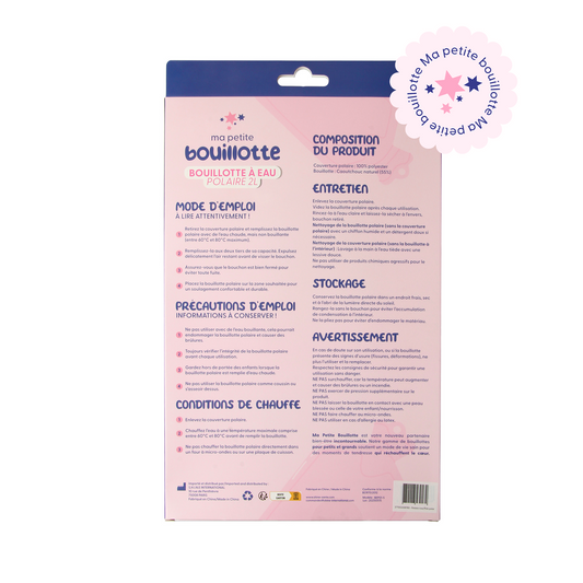 Bouillotte polaire rose