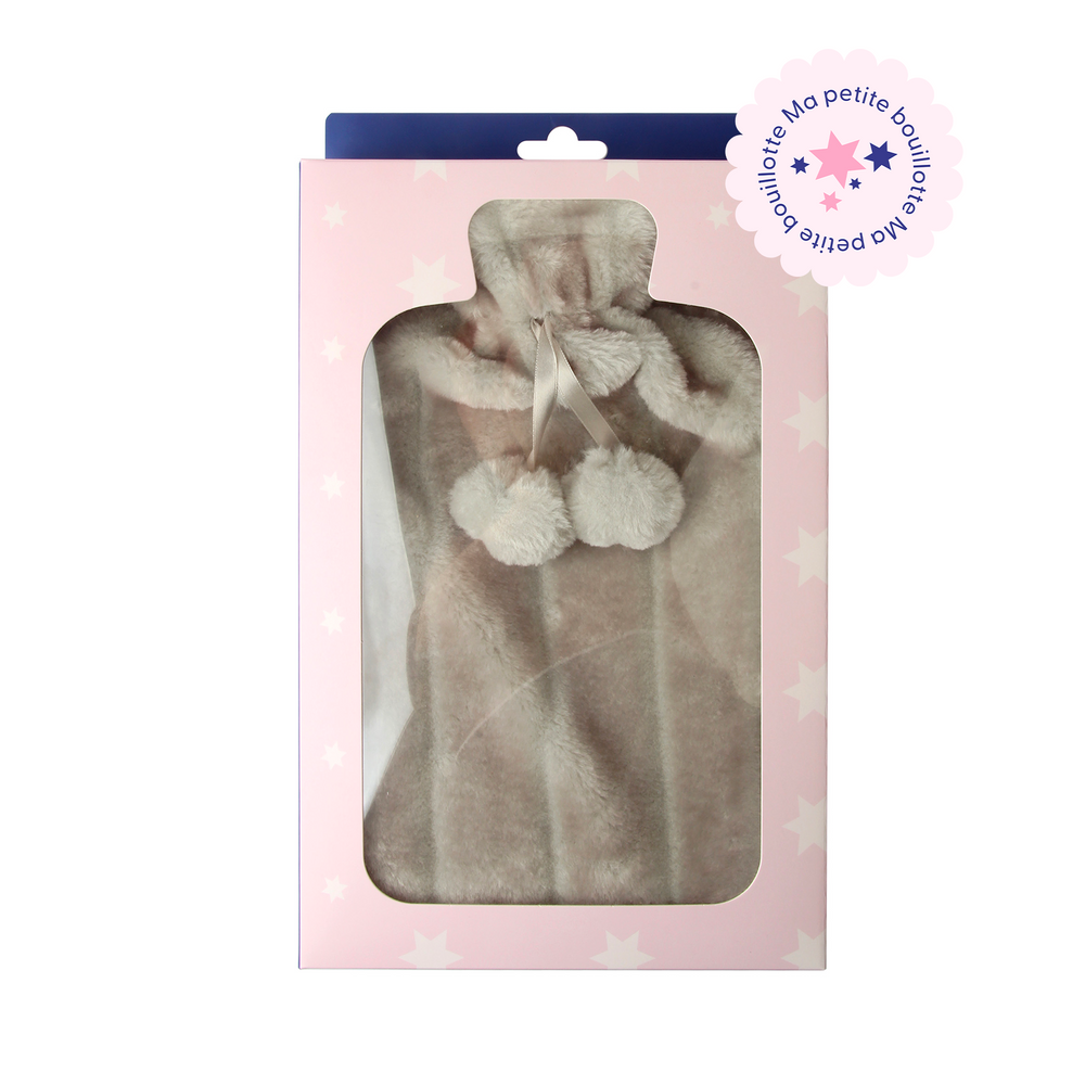 Grey polar hot water bottle