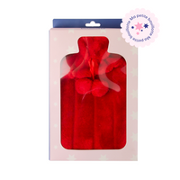 Red polar hot water bottle