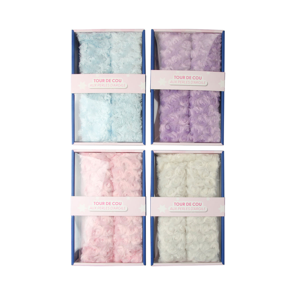 White heated neck warmer