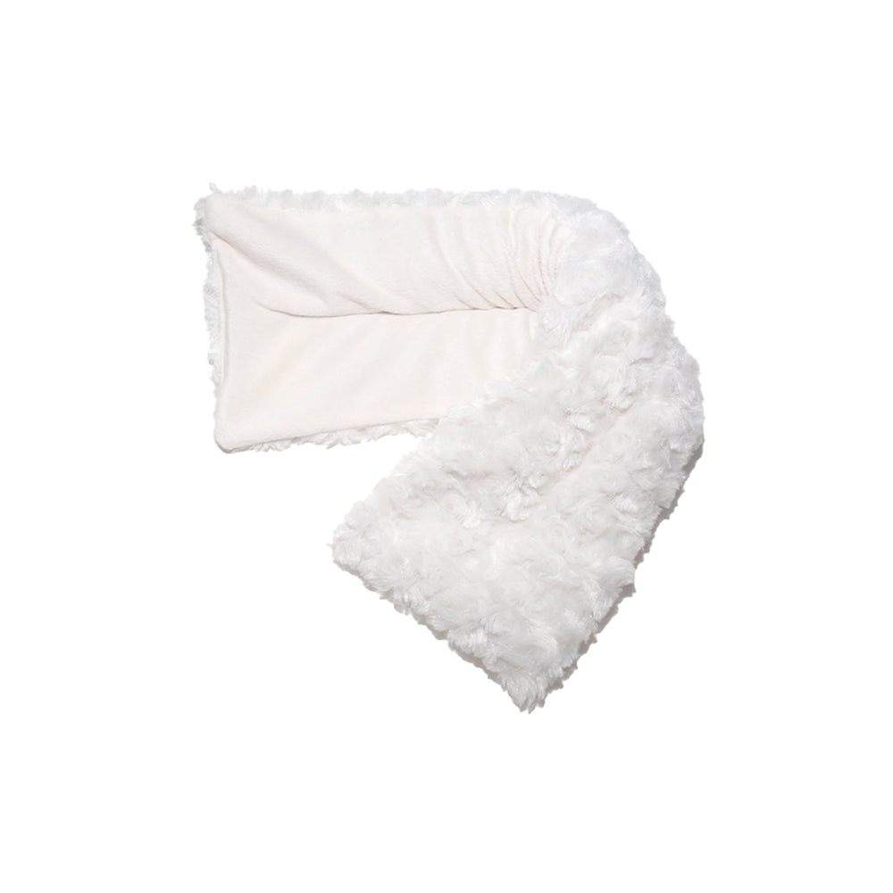 White heated neck warmer